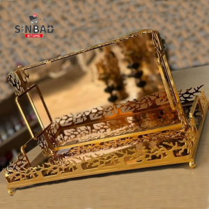 طقم صواني مدهب مرايا عاكس