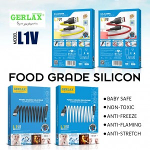 كبل وصلة شحن مايكرو سيليكون Gerlax Silicone fast data cable Micro  L1V