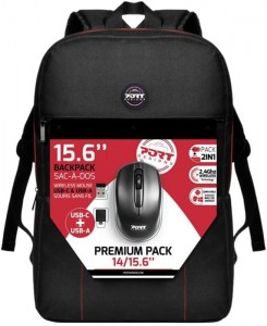 حقيبة لابتوب PORT 2IN1 WITH MOUSE WIRELESS  BACKPACK /15.6