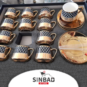 طقم فناجين دهبي واسود