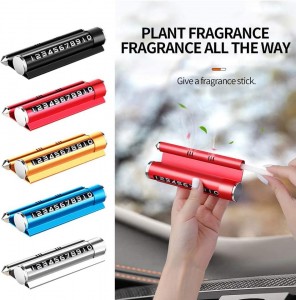 معطر جو + لوحة رقم للسيارة + مسند للموبايل