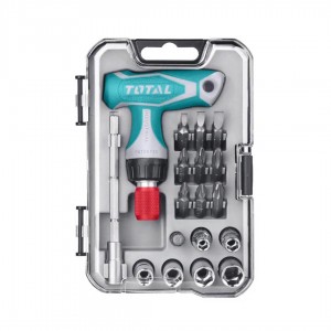 قطعة مقبض T متغير الرأس (TACSD30186) 18Pcs T-handle wrench screwdriver setمن توتال TOTAL