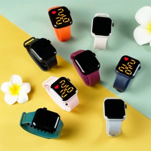 ساعة رقمية   Kid LED Watch Digital Smart Square Electronic Watch DR2450