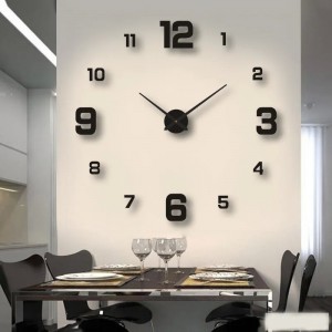 ساعة حائط ديكور تلزيق  3D Wall Watch DIY CLOCK