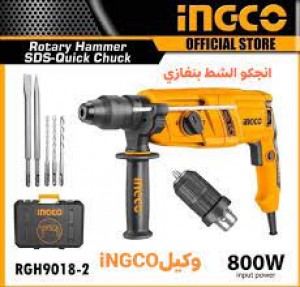 مثقب SDS سرعة 1200 د/د 800 واط  سرعة متغيرة، حقيبة بلاستيك مع  كوان 13 مم RGH9018-2 AM 3