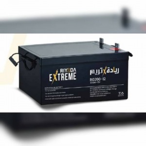 بطارية جيل Gel Battery RIYADYEXTREME 200AC 10 بطاقة كفالة مصنعية لمدة سنتان وزن ٥٨ كغ