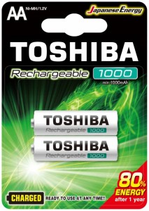 بطارية شحن ماركة Toshiba الاورجينال 🔋مقاس AA سعة 1000mAh