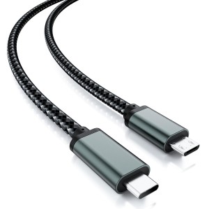 كبل وصلة شحن تايب سي- مايكرو  Microdia usb-c to micro usb charge & sync cable