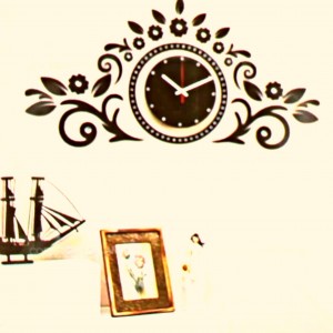 ساعة ديكور حائط اغصان اشجار قياس 100 / 50 سم