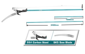 Extendable pole saw & pruner THEPS25281 منشار أغصان مزود بأداة تقليم