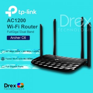 راوتر موديل  TP-Link AC1200 Wireless MU-MIMO Gigabit Router Archer C6