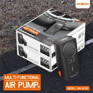منفاخ دواليب + جامب ستارتر MOXOM Multi functional AIR PUMP MX-AC02 8000MAH