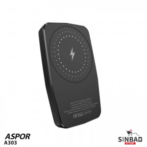 بور بانك اسبور وايرليس ASPOR A303 5000MAH 15W