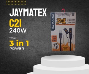 كبل شحن مع ضوء وقداحة وشيعة jaymatex c21 3in1