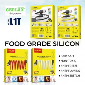 كبل وصلة شحن تايب سي سيليكون Gerlax Silicone fast data cable TYPE-C L1T