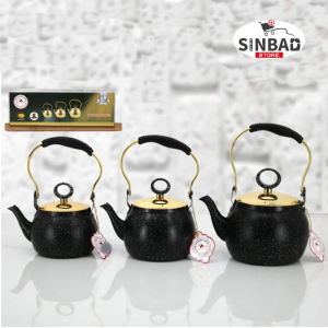 طقم ابريق شاي ثلاثي غرانيت