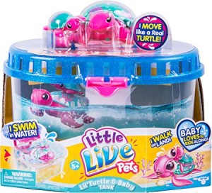 LITTLE LIVE PETS Lil' Turtle Tank - Seashore The Reef Turtle and Baby