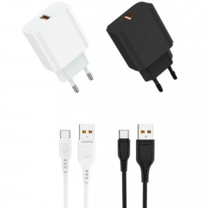 شاحن مع كبل  تايب سي Jaymatex 2IN1 Fast Charger CH04 18W