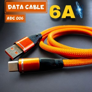 كبل وصلة شحن تايب سي DATA CABLE FABRIC ADC006