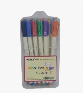 مجموعة أقلام ملونة تشوسك هايبي بير – 12 لونً
