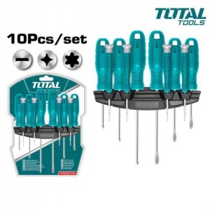 Pcs screwdriver and precision screwdriver set 10مجموعة تتضمن 10 مفكات THTDC251001 من توتال TOTAL