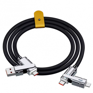 كبل وصلة شحن مدرعة سيليكون Data Cable 4 In 1 USB Type C to Type C IOS