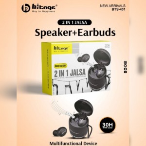 سبيكر وسماعات Hitage 2 in 1 jalsa speaker + earbuds BTS-431