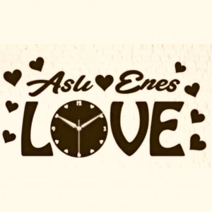 ساعة ديكور حائط LOVE قياس 40 / 90 سم