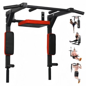 محطة تمارين وثابت لجميع أنواع التمارين الرياضية Wall-Mounted Pull-Up Bar And Dip Station