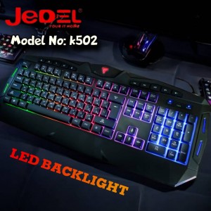 كيبورد مضيء ماركة جيديل keyboard USB JEDEL brand Model No: k502